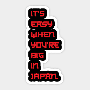 big in japan lyrics Sticker